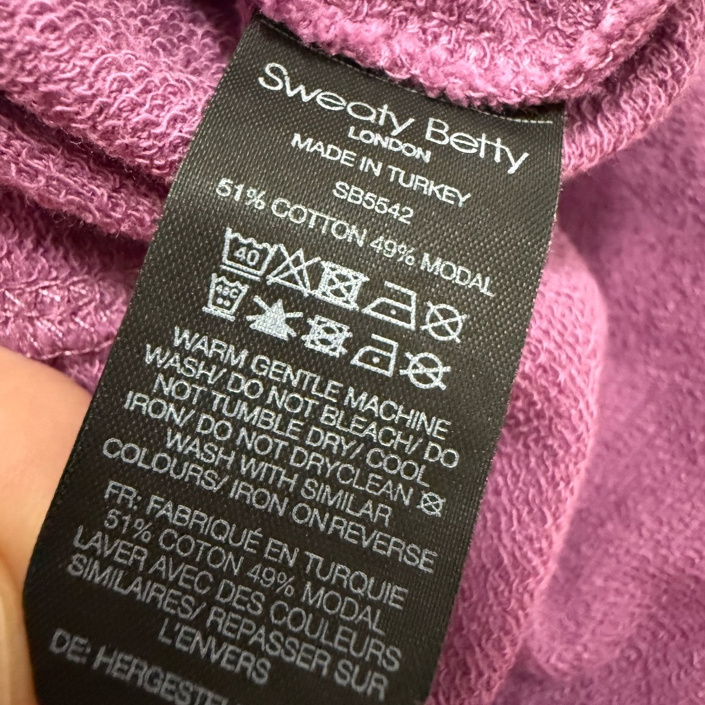 Sweaty Betty After Class Sweatshirt Pullover - Open Back - Purple - size Medium - Picture 11 of 11